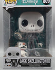 JACK SKELLINGTON with ZERO 809 Disney The Nightmare Before Christmas Funko Pop Jumbo 10 inch Tootle ph