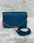 Kate Spade Carson Safiano Leather Bag Dark Peaco