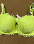 Victoria's Secret Lace Bra Neon Green 32DD