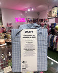 Dkny Full Pieces Sheet Set Chekered Blue