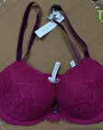 Victoria's Secret Lace Bra Maroon 32DD