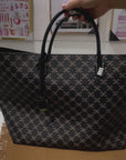 H & M Tote Bag Printed Black Large