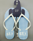 GAP Flip Flops Blue Checkered