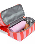 Victoria's Secret Pink & Coral Stripe Beach Cooler Summer Bag