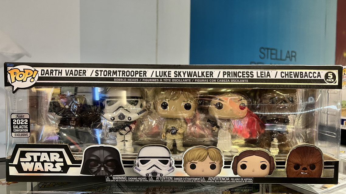 Funko Pop! Star Wars Darth Vader/Stormtrooper/Luke Skywalker/Princess  Leia/Chewbacca 2022 Galactic Convention Exclusive 5-Pack - DE