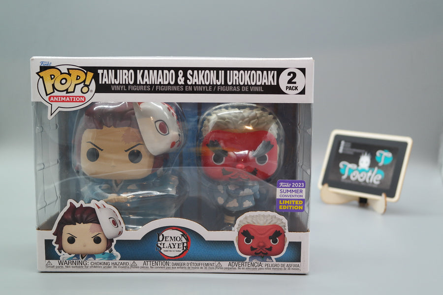 TANJIRO KAMADO & SAKONJI UROKODAKI 2 Pack Demon Slayer Kimetsu No Yaiba Funko Pop Animation