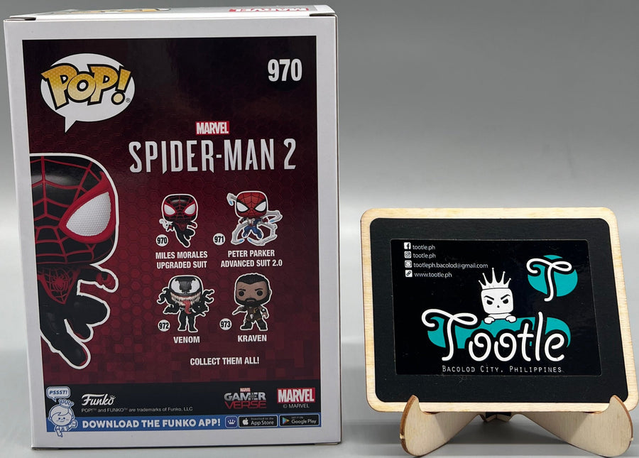 MILES MORALES ( Upgraded Suit) 970 Marvel Game Verse  Spider Man 2 Funko Pop Tootle Ph