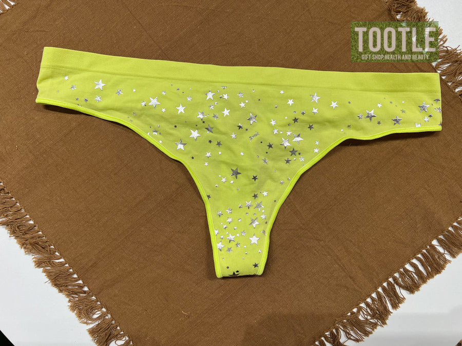 Victoria's Secret  Thong Neon Green Star XL