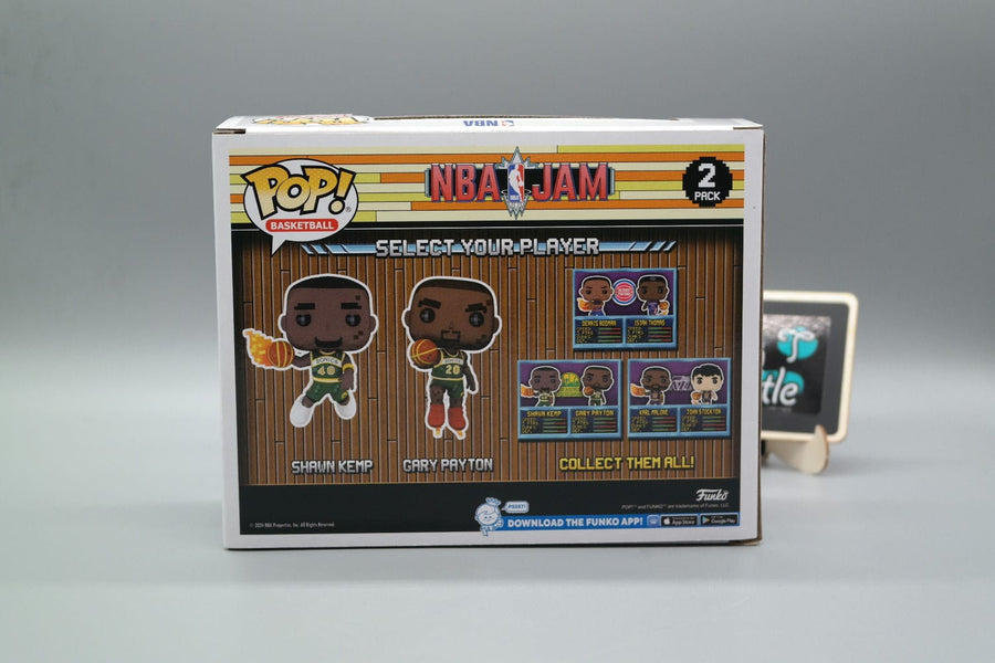 SHAWN KEMP and GARY PAYTON 2 Pack 8-bit  NBA JAM Funko Pop Basketball Tootle ph