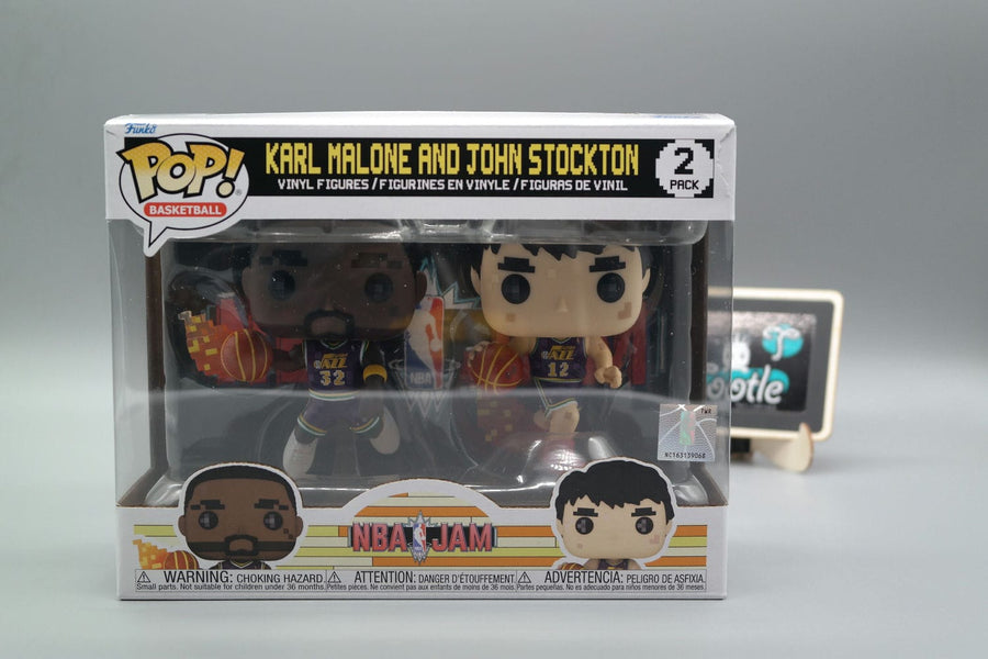 KARL MALONE and JOHN STOCKTON 2 Pack 8-bit  NBA JAM Funko Pop Basketball Tootle ph