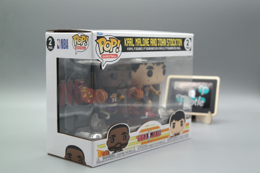 KARL MALONE and JOHN STOCKTON 2 Pack 8-bit  NBA JAM Funko Pop Basketball Tootle ph