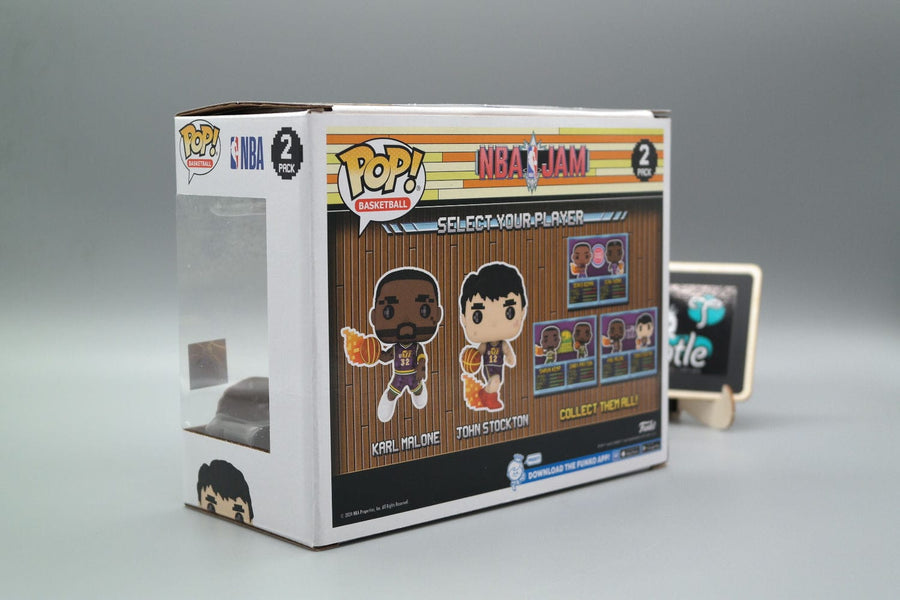 KARL MALONE and JOHN STOCKTON 2 Pack 8-bit  NBA JAM Funko Pop Basketball Tootle ph