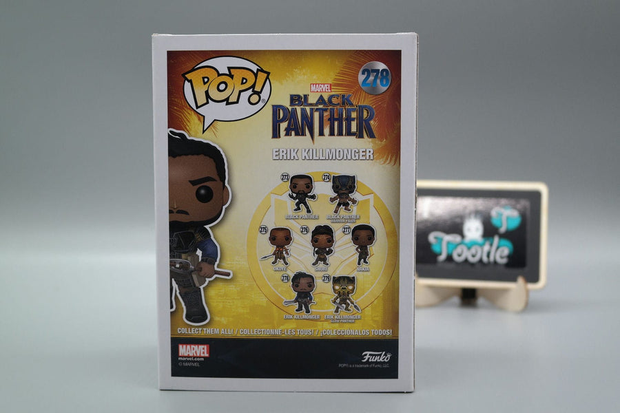 ERIK KILLMONGER 278 Glow CHASE Black Panther Funko pop Tootle Ph