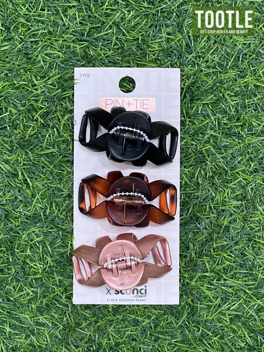 Pin + Tie 3pc Hair Clamp