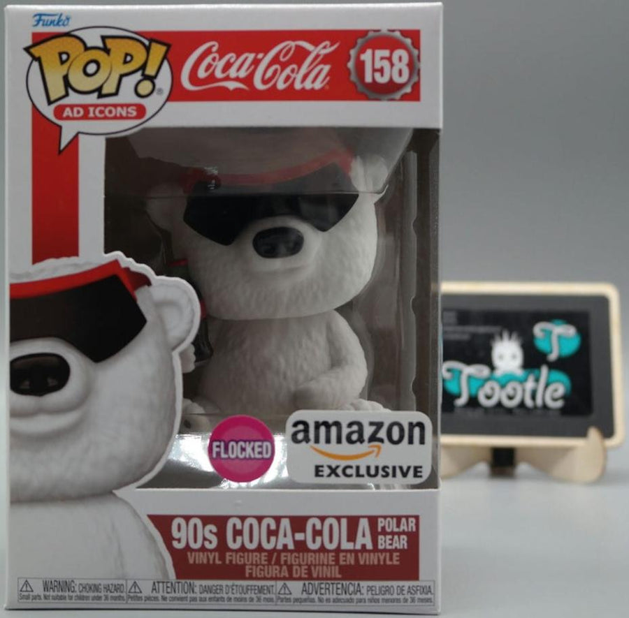 90s COCA COLA POLAR BEAR 158 Flocked AMAZON Exclusive Funko Pop AD ICONS Tootle ph