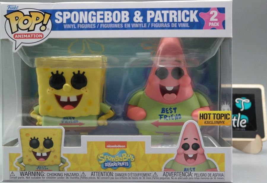 SPONGEBOB & PATRICK 2 Pack Hot Topic Exclusive Spongebob Squarepants Funko Pop Animation Tootle ph