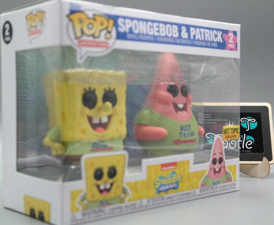 SPONGEBOB & PATRICK 2 Pack Hot Topic Exclusive Spongebob Squarepants Funko Pop Animation Tootle ph