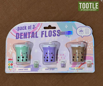 Dental Floss Pack of 3 Sweet Mint Cool Grape & Fresh Coconut 20 meter