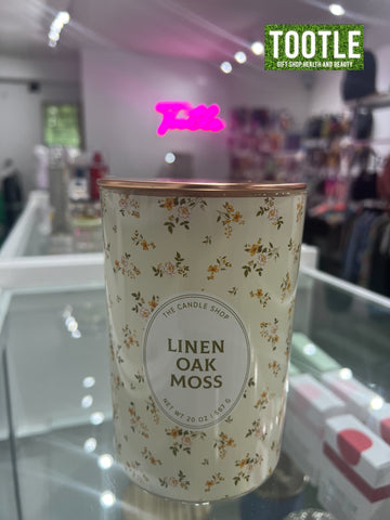 The Candle Shop Linen Oak Moss Scented Candle 567g