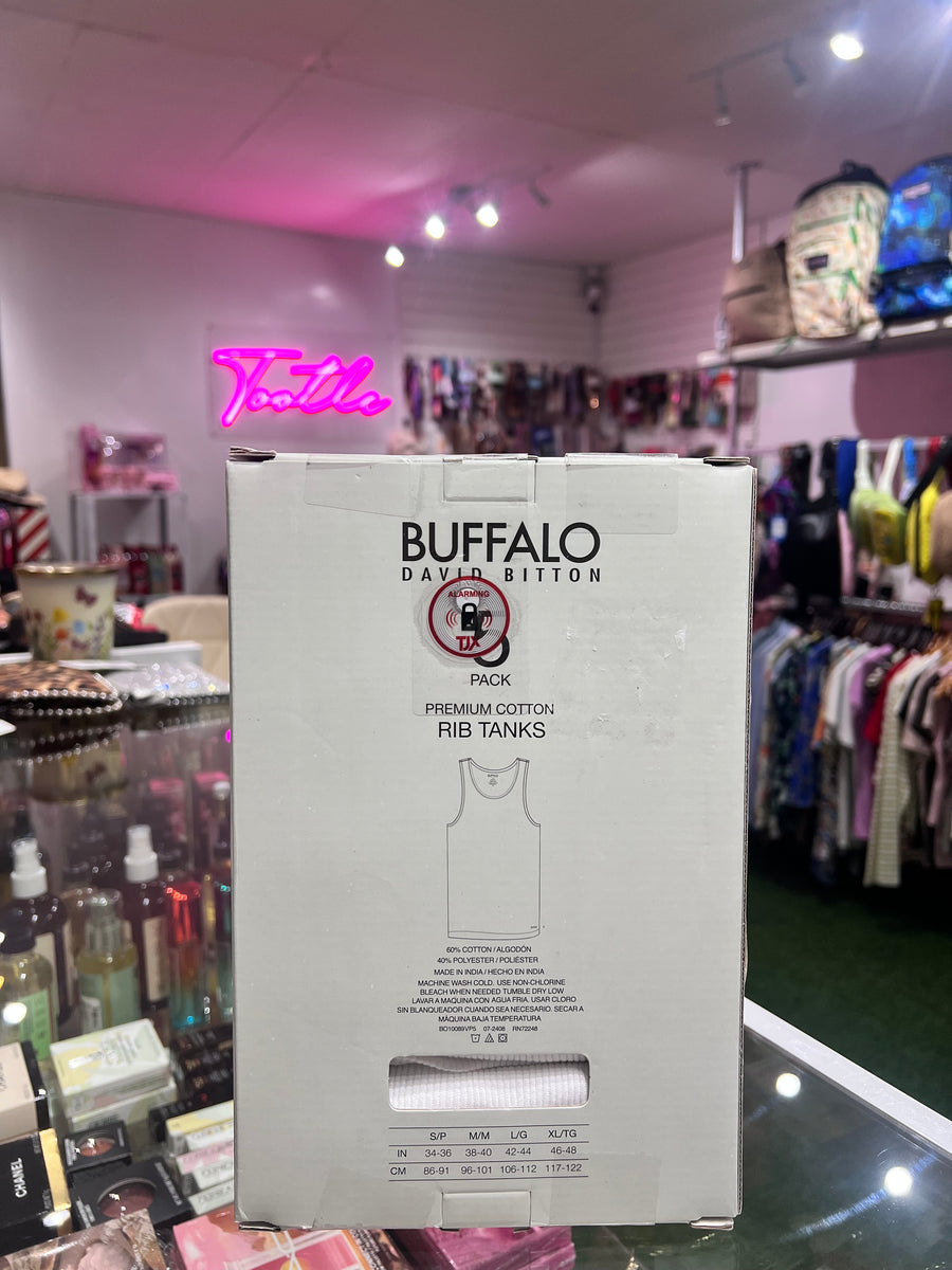 Buffalo Rib Tanks White 5 Pack Medium