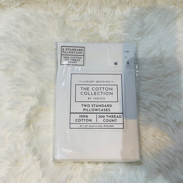 The Cotton Collection by Indigo Two Standard Pillow Cases