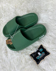 Pink Slip On Sandal Green