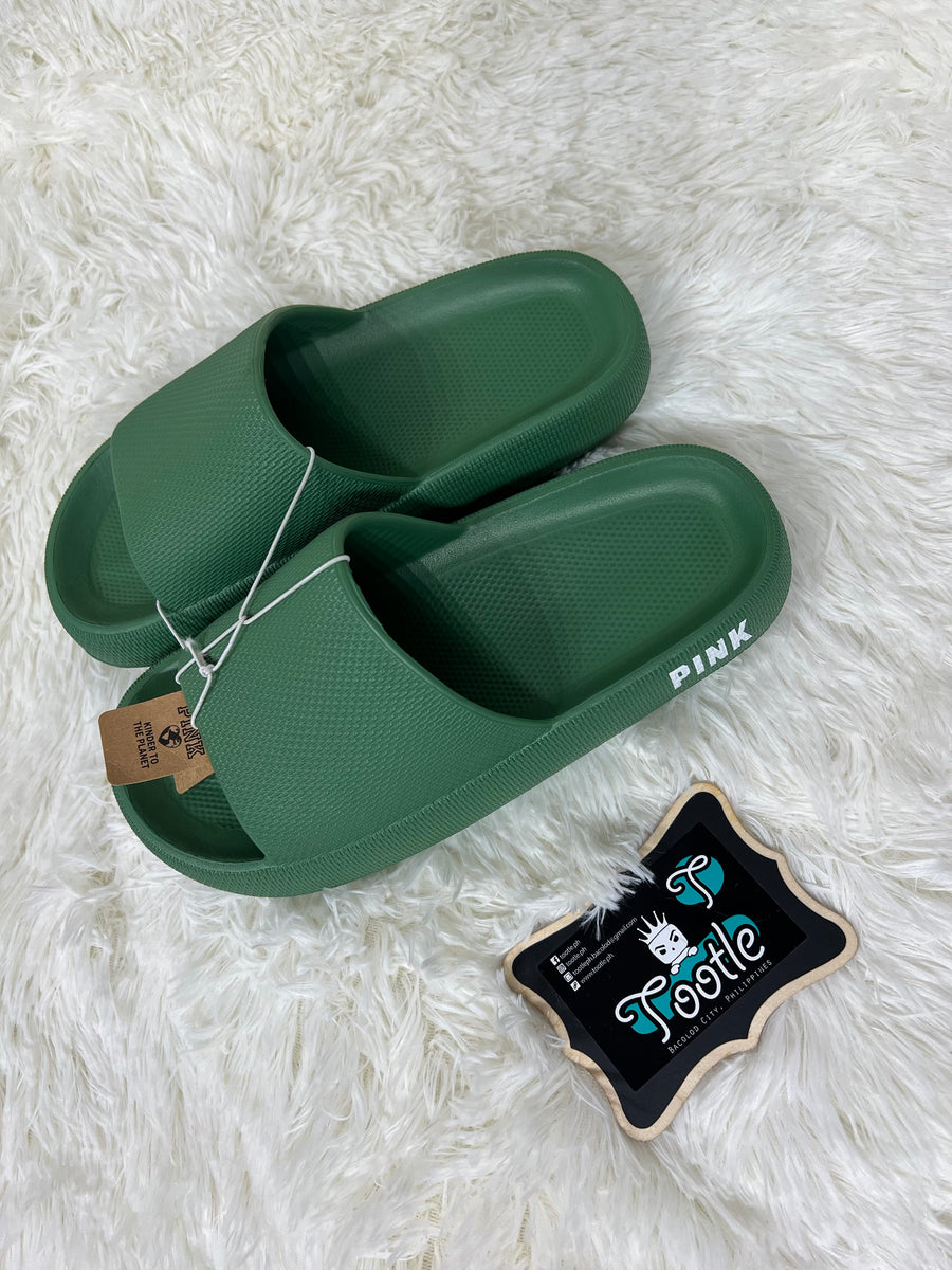 Pink Slip On Sandal Green