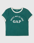GAP T-Shirt Crop Avec Logo - Green