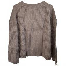 GAP V Neck Knit Sweater Brown