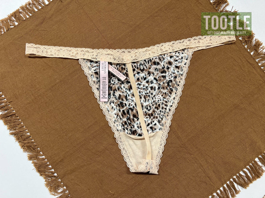 Victoria's Secret  Thong Leopard Brown XL