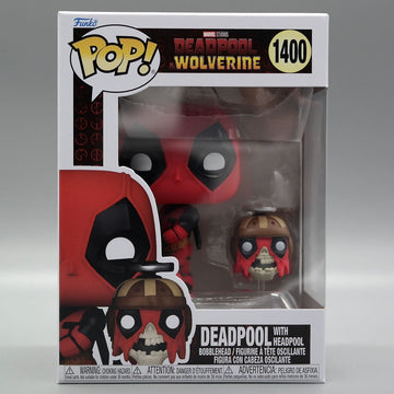 DEADPOOOL with HEADPOOL 1400 Marvel Deadpool Wolverine Funko Pop Tootle ph
