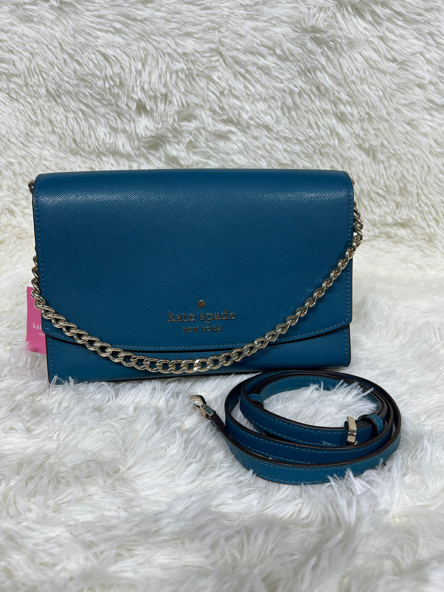 Kate Spade Carson Safiano Leather Bag  Dark Peaco