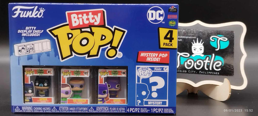 BITTY POP DC Comics 4-Pack Series 1 to 4 with Mystery Bitty Funko Pop Tootle ph