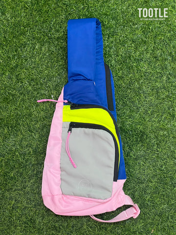 G Body Bag Pack Blue Yellow Gray and Pink