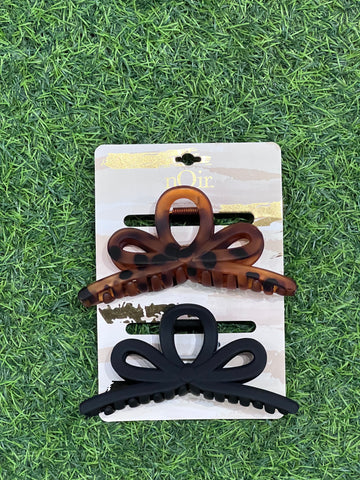 Noir 2 pc Hair Clamp