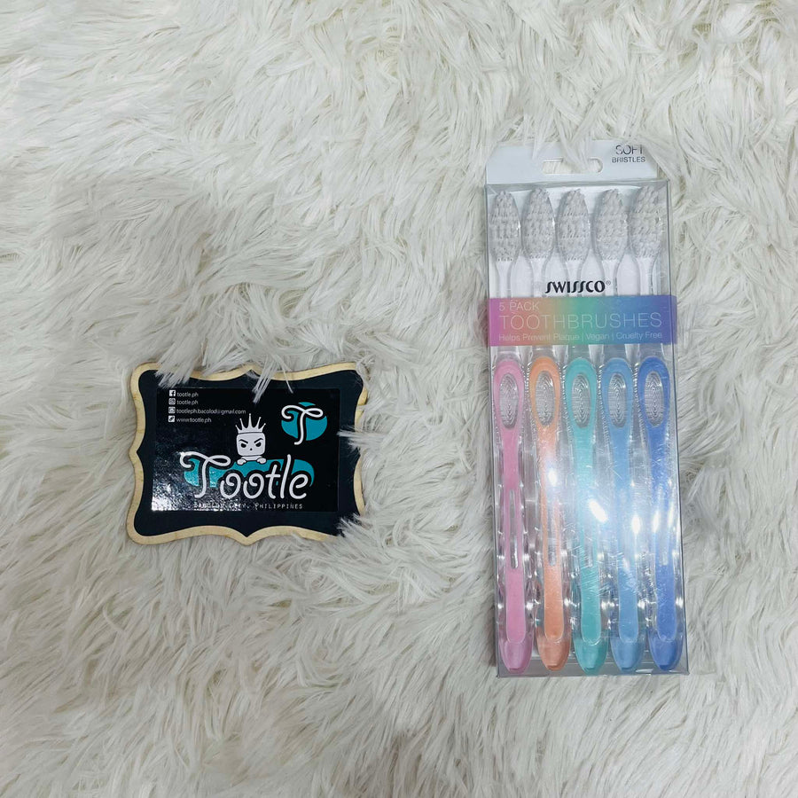 Swissco 5 Pack Soft Bristles Toothbrush