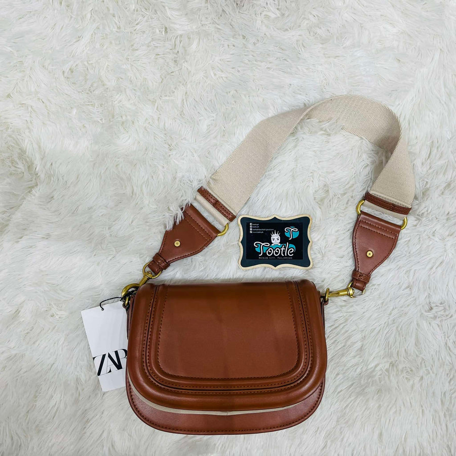 Zara Small Saddle Bag Brown