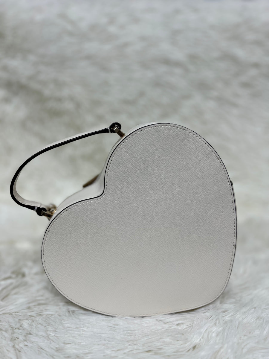 KATE SPADE EMBROIDERED BAG HEART SHAPE BAG