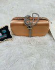 MADISON WEST Clutch Bag Oval Gold