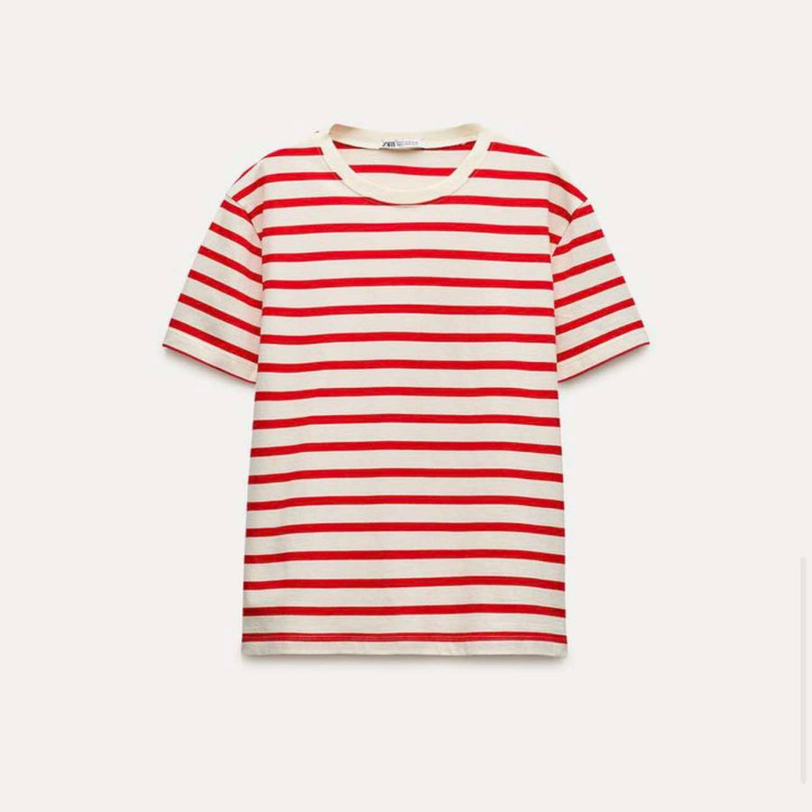 Zara Red Stripe Shirt Size Medium