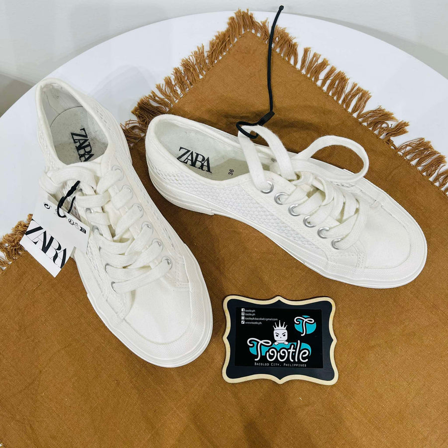 Zara White Sneakers Size US 6