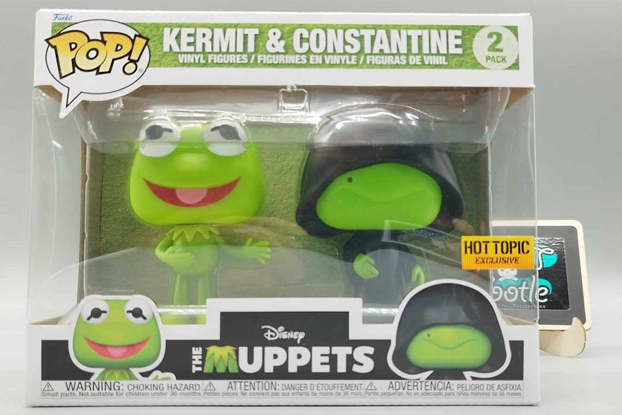 KERMIT & CONSTANTINE 2 Pack HT Exclusive Disney The MUPPETS Funko Pop Tootle ph