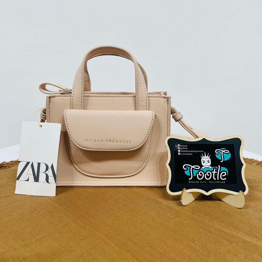 Zara Neutral Crossbody Bag Pink