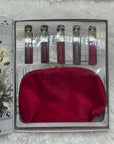 Luxury Lip Oil Set with Cosmetic Bag