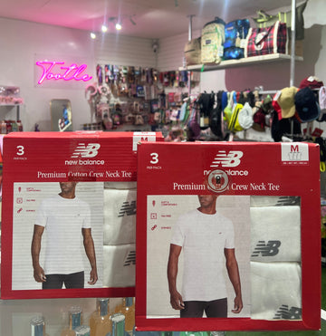 New Balance Premium Crew Neck  Tee 3 Pack White