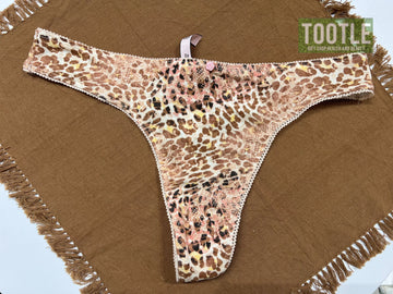 Victoria's Secret  Thong Leopard Yellow Black XL