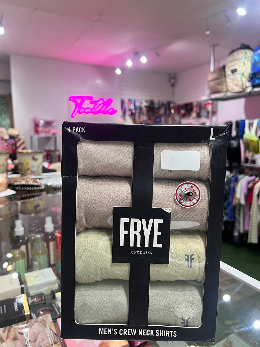 Frye Mens Crew Neck Shirt 4 Pack Large