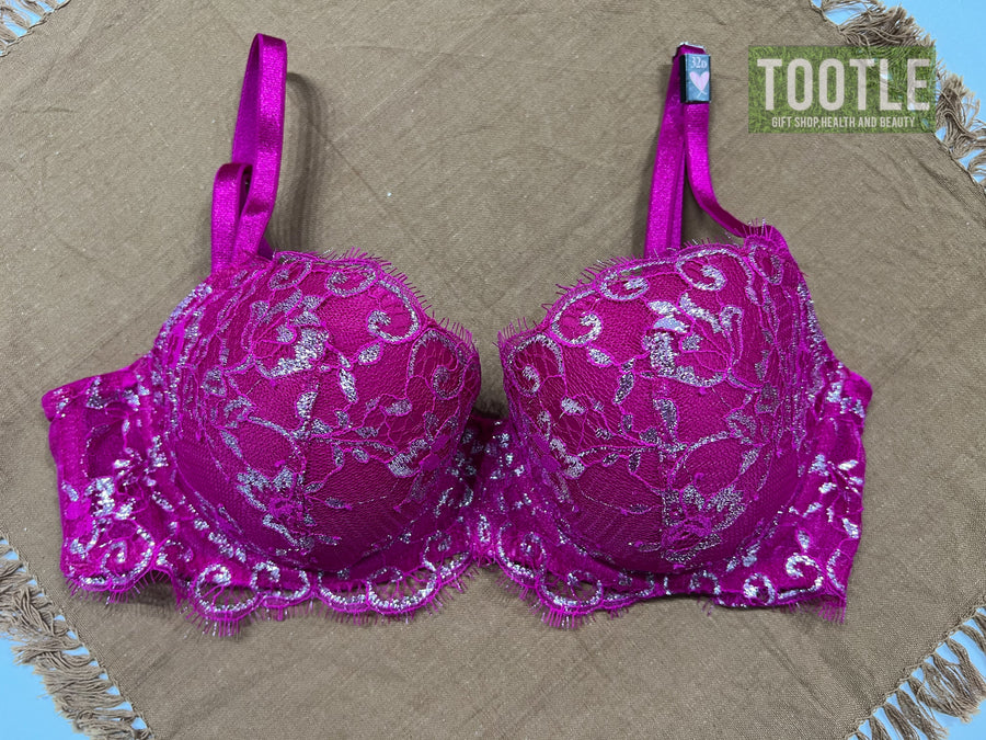 Victoria's Secret  Lace Bra  Magenta 32D