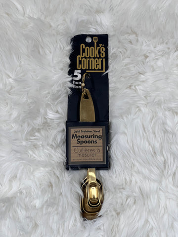 Cook's Corner 5 Pieces Measuring Spoons Gold
