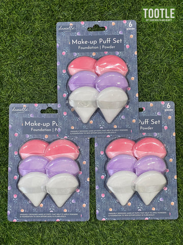 DANIELLE CREATIONS MAKEUP PUFF SET OF 6